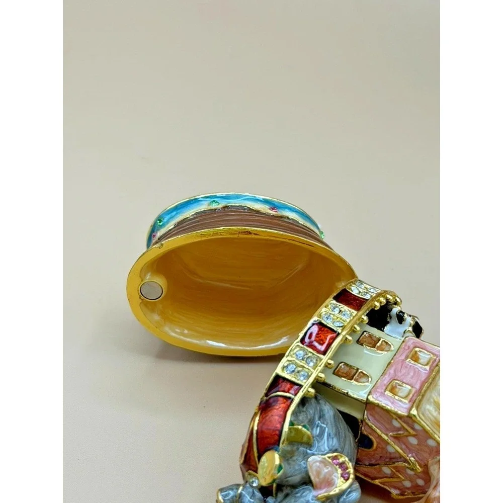 Cracker Barrel Jeweled Noah's Ark Hinged Trinket Box Animals w/ Box